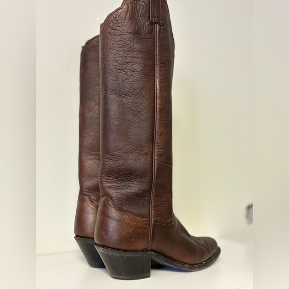 Vintage PANHANDLE SLIM Knee High Boots Soft Chocolate Brown Leather Sz6B Womens - Picture 6 of 11